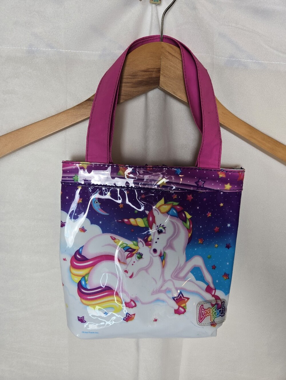 Vintage 90s Lisa Frank Markie Unicorn Mini Tote Bag